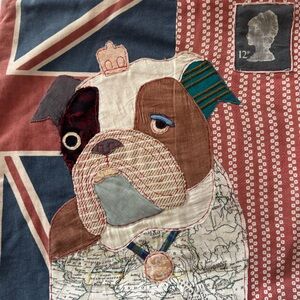 Anthropologie Carola Van Dyke English Bulldog Pillow Cover